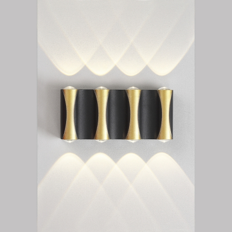 Нарушена упаковка!  <703735> Настенный уличный светильник Crystal Lux CLT 022W4 BL-GO 4000K