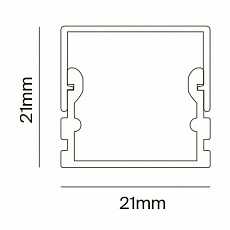 Профиль накладной Maytoni Led Strip Алюминиевый профиль ALM007S-2M