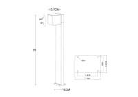 Наземный высокий светильник Arte Lamp Belgrade A5193PA-1BK