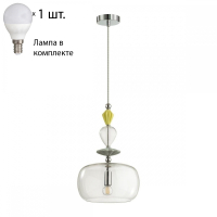 Подвесной светильник Odeon Light Bizet с лампочкой 4893/1A+Lamps E14 P45