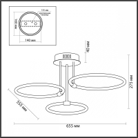 Потолочная люстра Lumion Ledio 6506/66CL