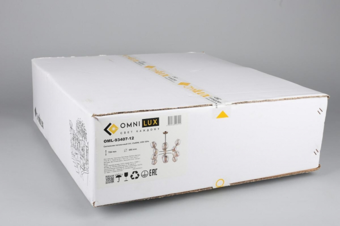 Люстра с поддержкой Алисы потолочная Omnilux OML-93407-12-A 