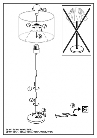 Торшер Eglo Viserbella 97647 