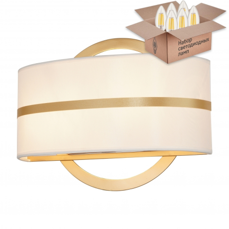 Бра с лампочками Favourite Mateo 2634-2W+Lamps E14 Свеча 