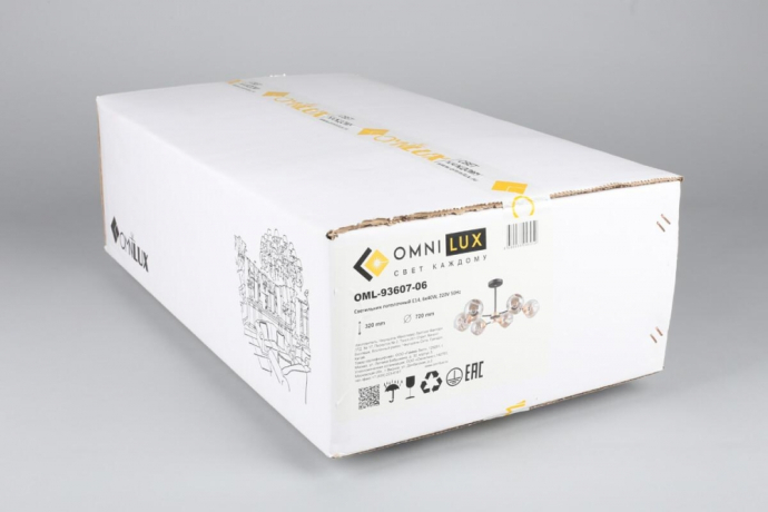 Люстра с поддержкой Алисы потолочная Omnilux OML-93607-06-A 