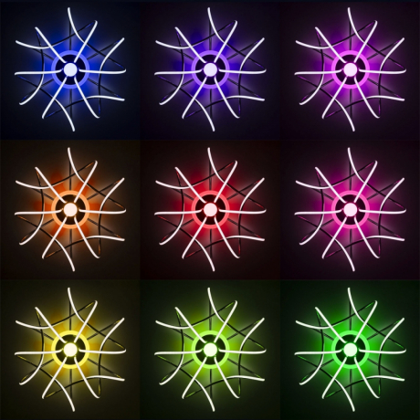 Светодиодная потолочная люстра с голосовым управлением Citilux Джемини Смарт CL229A161E RGB 