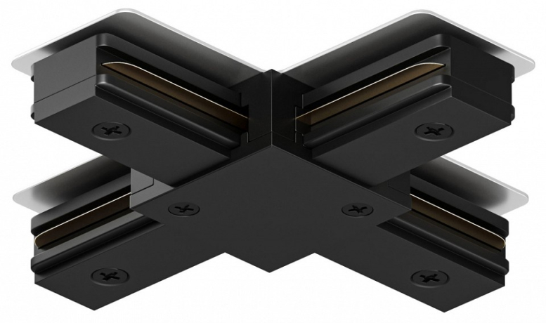 Соединитель X-образный для треков Denkirs DK Track Black TR1104-BK 