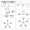 Потолочная люстра с лампочками Ambrella light TR303323+Lamps 