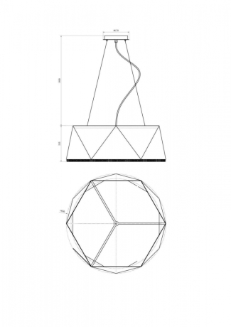 Светильник подвесной с Led лампочками в комплекте Lucia Tucci MOON 4670.9 black+Lamps 