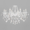 Подвесная люстра Eurosvet Veletta 10108/8 белый/прозрачный хрусталь Strotskis 