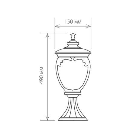 Уличный ландшафтный светильник Elektrostandard Andromeda S (GLYF-8024S) черное золото (a027999)