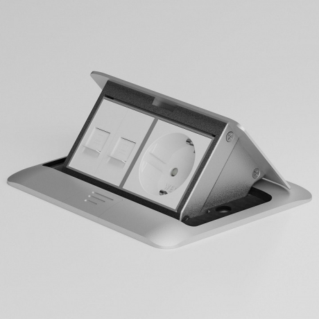 Выдвижной блок для розеток Werkel серебряный a069366 