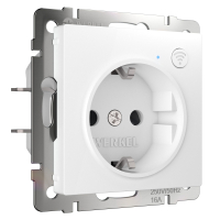 Розетка с заземлением и со шторками, без рамки с Wi-Fi Werkel белый W1171601