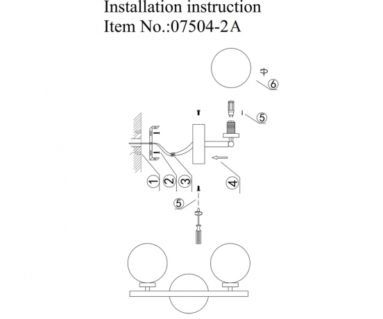 Бра в комплекте с Led лампами KINK Light 07504-2,37+Lamps 