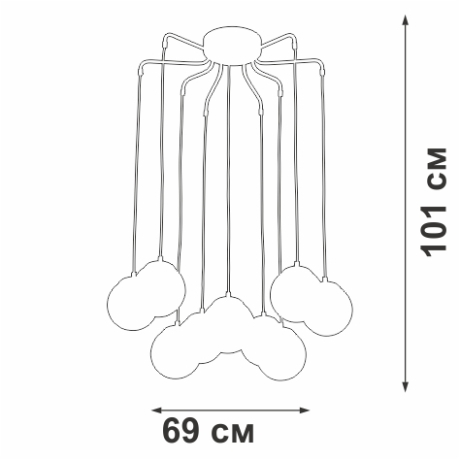 Подвесная люстра Vitaluce V48900 V48900-73/9PL 