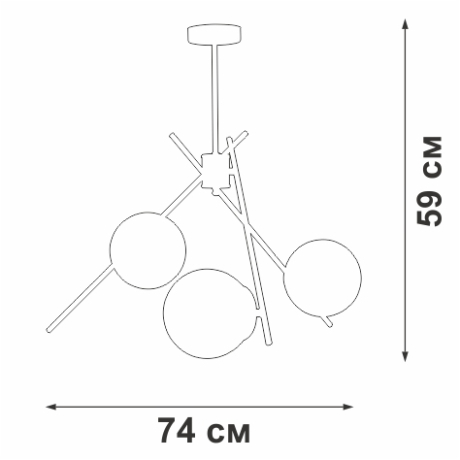 Люстра на штанге Vitaluce V4057 V4057-8/3PL 