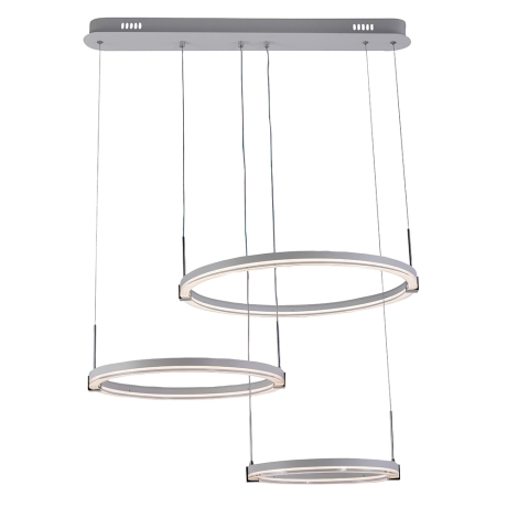 Подвесная диммируемая люстра с пультом ДУ Profit Light 6097/3A WHT+CHR 132W 