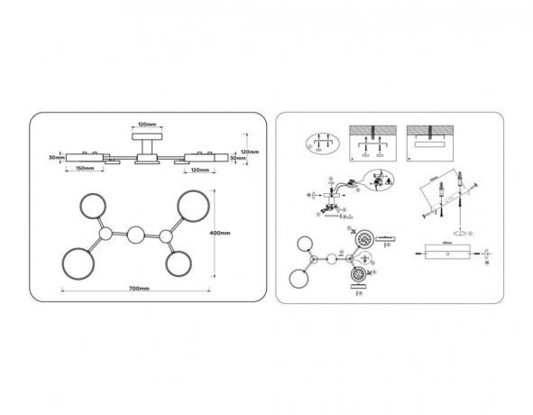 Люстра на штанге Ambrella Light FL FL4860 