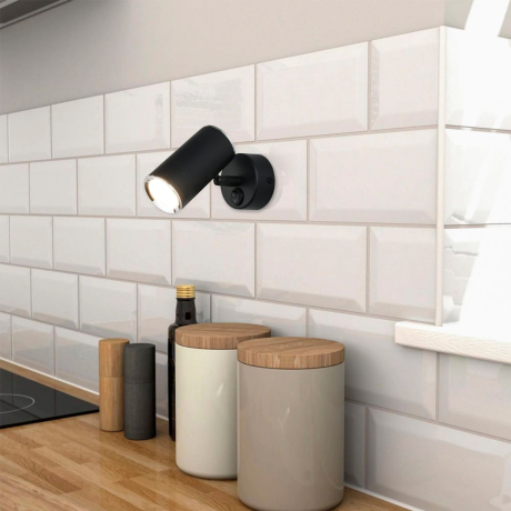 Rutero GU10 SW черный (MRL 1003) черный Настенный светодиодный светильник спот с поворотным плафоном и выключателем Elektrostandard Rutero GU10 SW a043980 