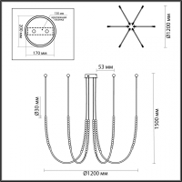 Подвесной светильник Odeon Light Monella 6639/70L