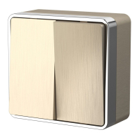 Выключатель двухклавишный Werkel Gallant (шампань рифленый) W5020010
