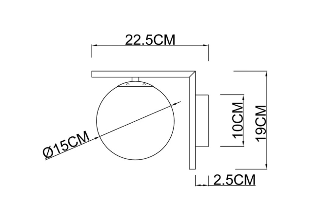 Бра Arte Lamp Bolla-Unica A1924AP-1BK 