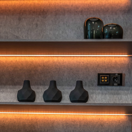 Розетка с заземлением, без рамки Werkel черный матовый W1171308