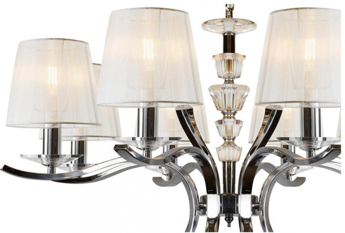 Подвесная люстра iLamp Omega RM5231/8 Хром 