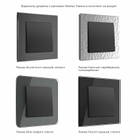 Выключатель одноклавишный без рамки Werkel черный матовый W1110008