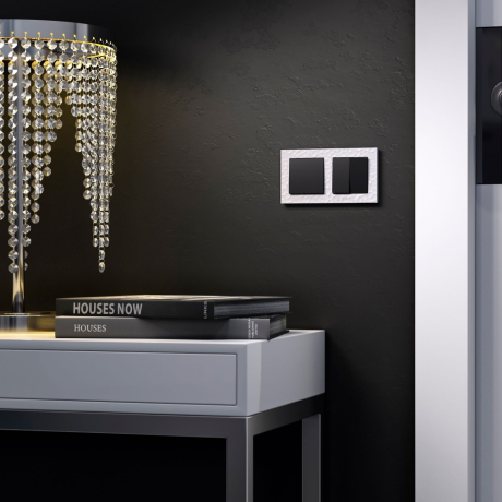 Выключатель одноклавишный без рамки Werkel черный матовый W1110008