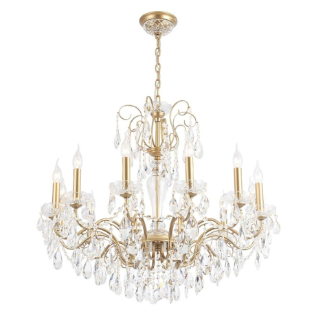 Подвесная люстра с лампочками CRYSTAL LUX Montana SP12+Lamps 