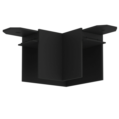 Соединитель угловой L-образный для треков накладных Denkirs Smart TR2102-BK 