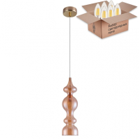Подвесной светильник CRYSTAL LUX с лампочкой IRIS SP1 A AMBER+Lamps E14 Свеча