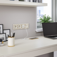 Розетка с заземлением, без рамки Werkel слоновая кость W1171303