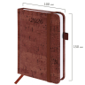 Нарушена упаковка!  <795272> Ежедневник датированный 2026 МАЛЫЙ ФОРМАТ 100х150 мм, А6, BRAUBERG "Wood", под кожу, коричневый, 117263