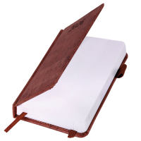 Нарушена упаковка! <795272> Ежедневник датированный 2026 МАЛЫЙ ФОРМАТ 100х150 мм, А6, BRAUBERG "Wood", под кожу, коричневый, 117263