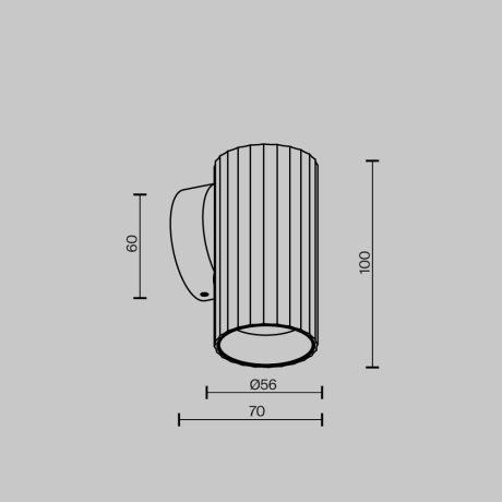 Бра Maytoni Technical Calipso C106WL-01-GU10-BS