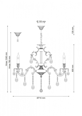 Подвесная люстра Lucia Tucci Barletta BARLETTA 1730.8 cream white 