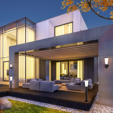 Настенный уличный светильник Elektrostandard 1416 TECHNO серый (a049710)