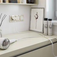 Выключатель одноклавишный с подсветкой без рамки Werkel слоновая кость W1110103