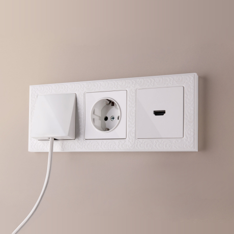 Розетка для вывода кабеля без рамки Werkel белый W1150201