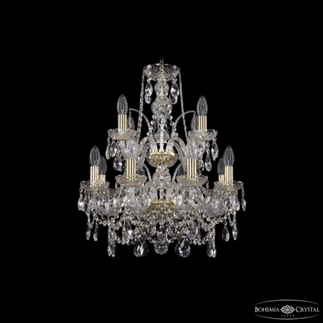 Подвесная люстра Bohemia Ivele Crystal 1411 1411/8+4/160/2d G 