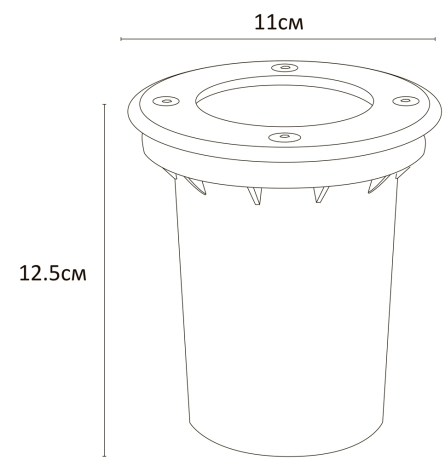 Светильник для улицы, в комплекте с LED лампами GU10. Встраиваемые в дорогу. Комплект от Lustrof №303508-702066