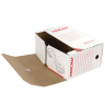 Нарушена упаковка!  <199333> Короб архивный с клапаном А4 (260х325 мм), 150 мм, до 1400 листов, плотный, микрогофрокартон, БЕЛЫЙ, ОФИСМАГ, 123018 (123018)