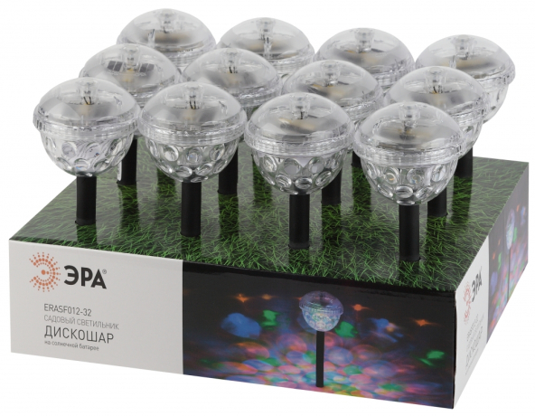 Садовый светильник Дискошар на солнечной батарее Эра ERASF012-32  (Б0044240)