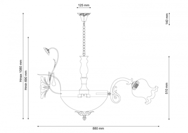 Подвесная люстра Lucia Tucci Fiori di Rose Fiori di rose 105.6.2 