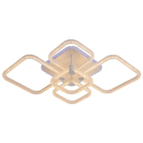 Светодиодная диммируемая люстра с ПДУ Profit Light 8049/5 WHT 120W+8W RGB 