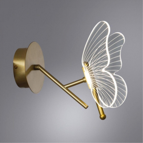 Нарушена упаковка!  <436890> Бра бабочка Arte Lamp Darcy A2187AP-1GO