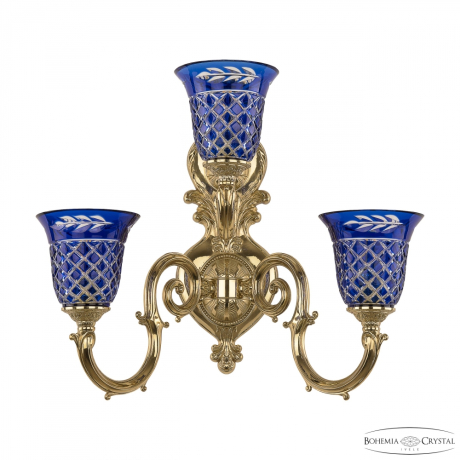Бра Bohemia Ivele Crystal 7203B16/2+1/210 G P2 U Clear-Blue/H-1J 