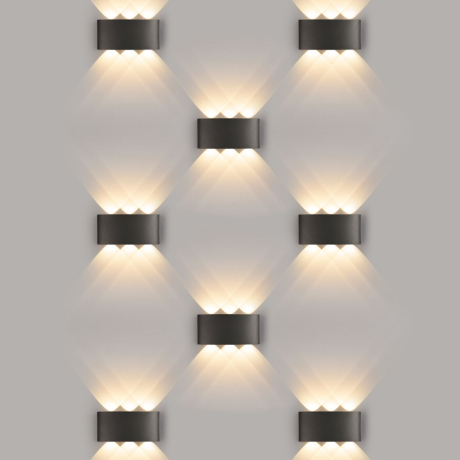 Уличный настенный светодиодный светильник Elektrostandard 1551 TECHNO LED TWINKY TRIO черный (a049671)